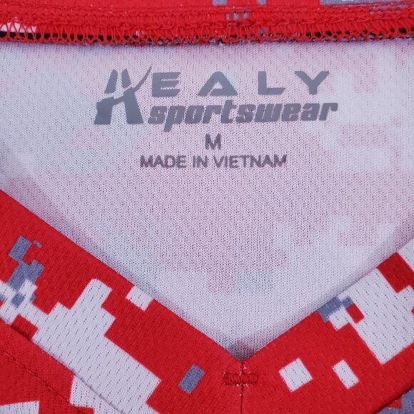 Top Flight ELITE Men’s Red Camo Performance Long Sleeve Jersey Shirt - Medium - Picture 12 of 12